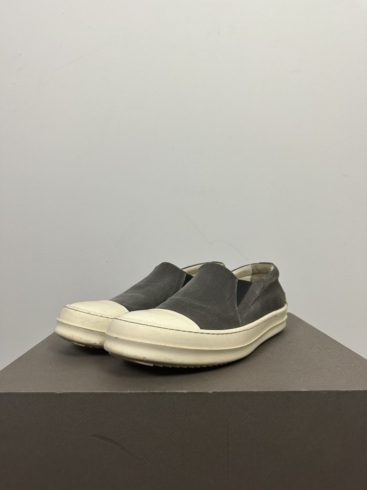 DRKSHDW Waxed Cotton License Plate Boat Shoes