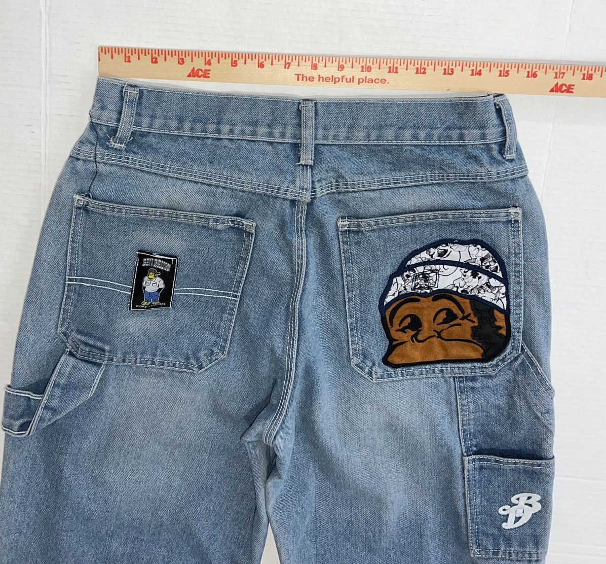 Ben Davis Vintage Ben Davis Baggy Carpenter Jeans Denim Y2k 90s 34x28 Size US 34 / EU 50 - 8 Thumbnail
