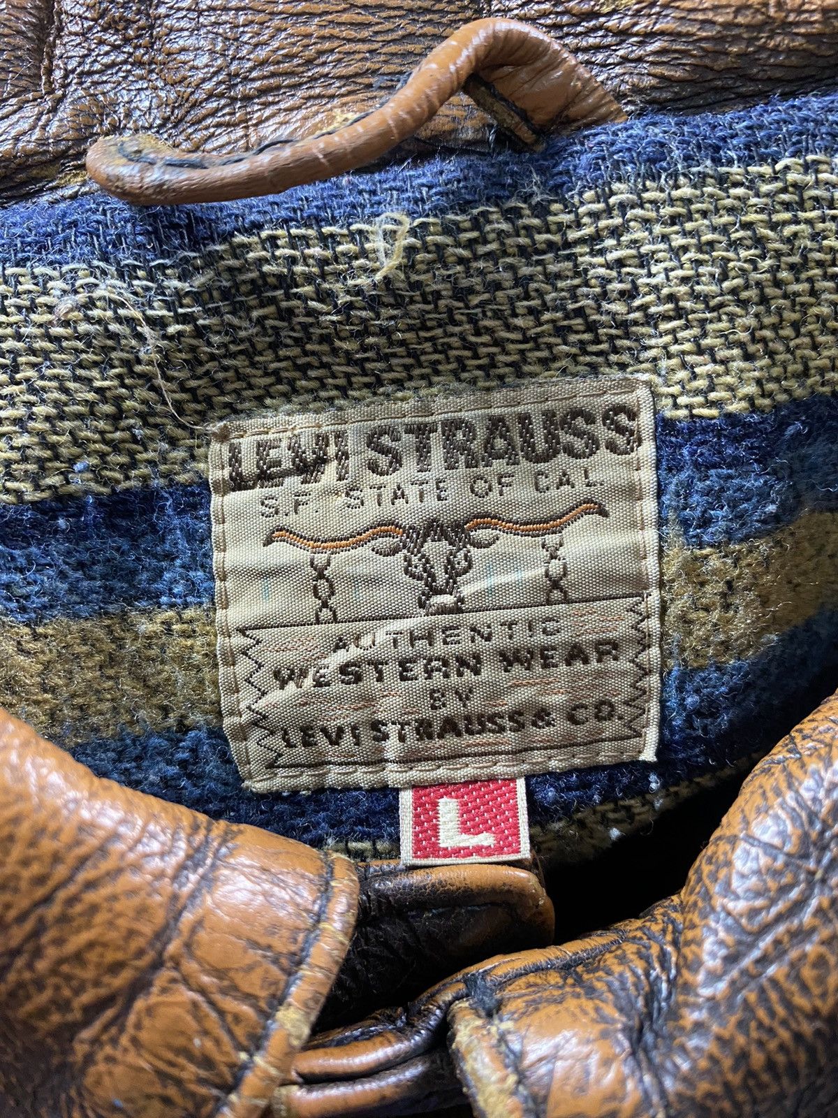 Levi's Grail! 1970s Levis Long Horn Trucker Leather Jacket Size US L / EU 52-54 / 3 - 16 Thumbnail