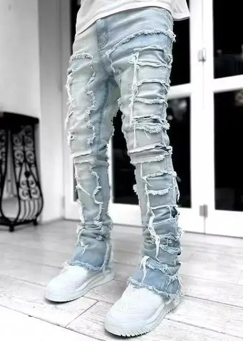 Japanese Brand Light Blue Heavyweight Streetwise Stretch Patch Size US 32 / EU 48 - 6 Thumbnail