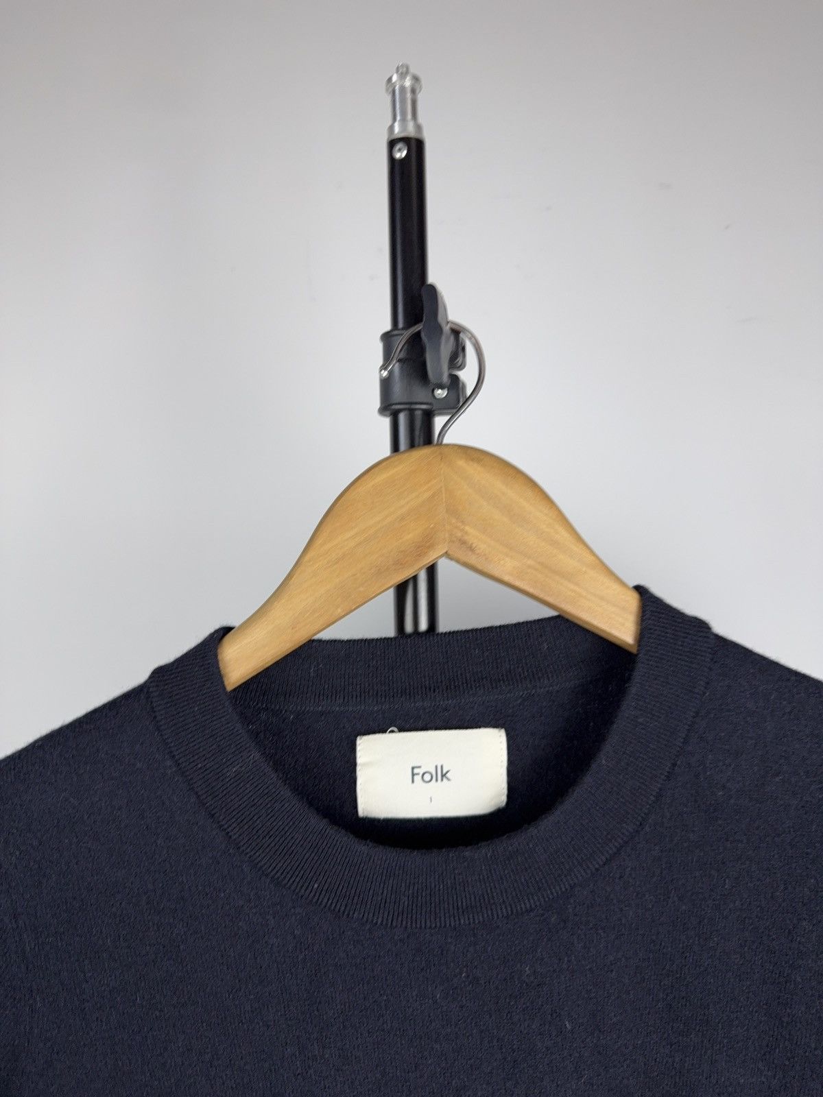 Folk Luxury Folk Knit Pocket Long Sleeve Sweater Minimal Navy Size XS / US 0-2 / IT 36-38 - 7 Thumbnail
