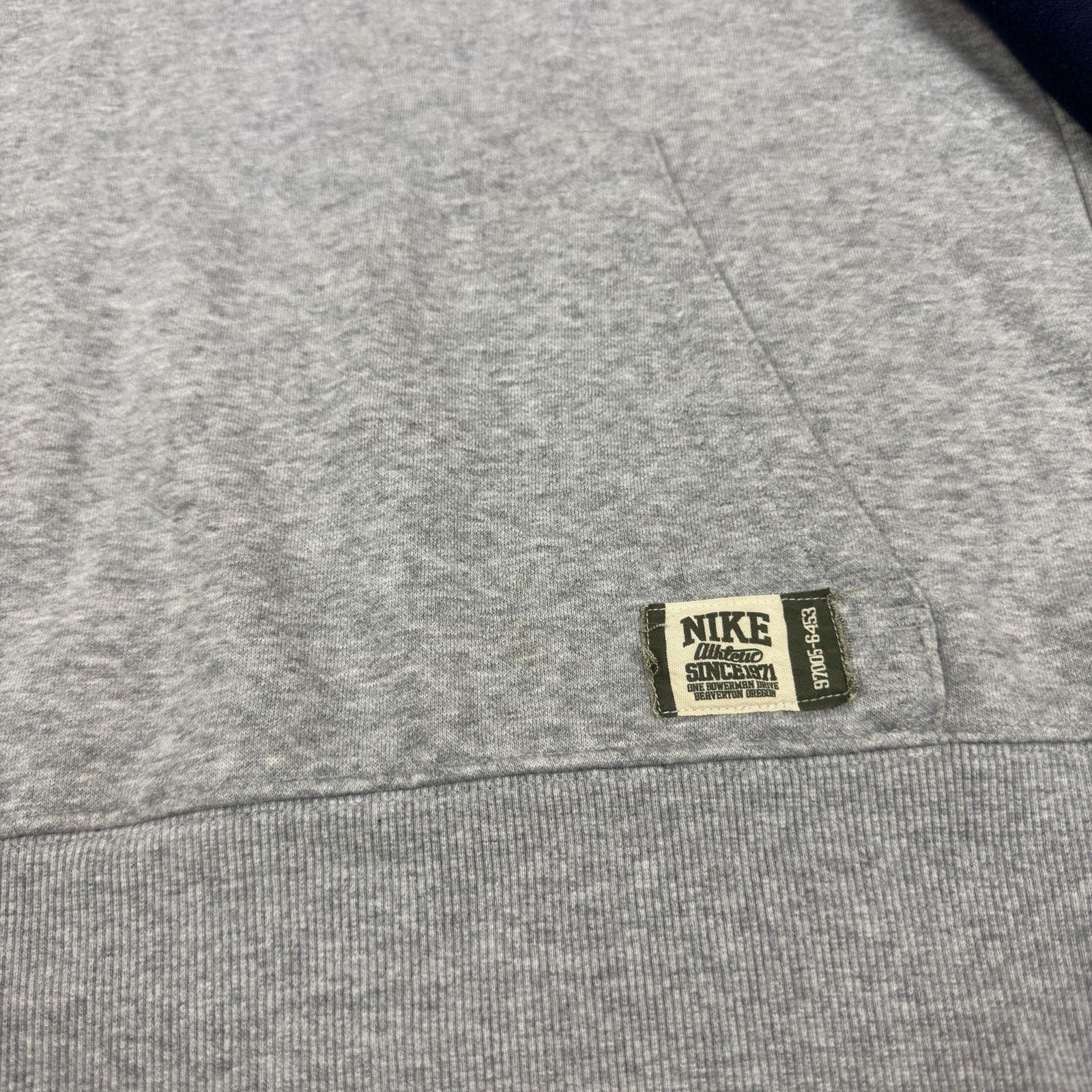 Nike Nike Men's Gray Blue Spellout Fleece Lined Pullover Hoodie L Size US L / EU 52-54 / 3 - 6 Thumbnail