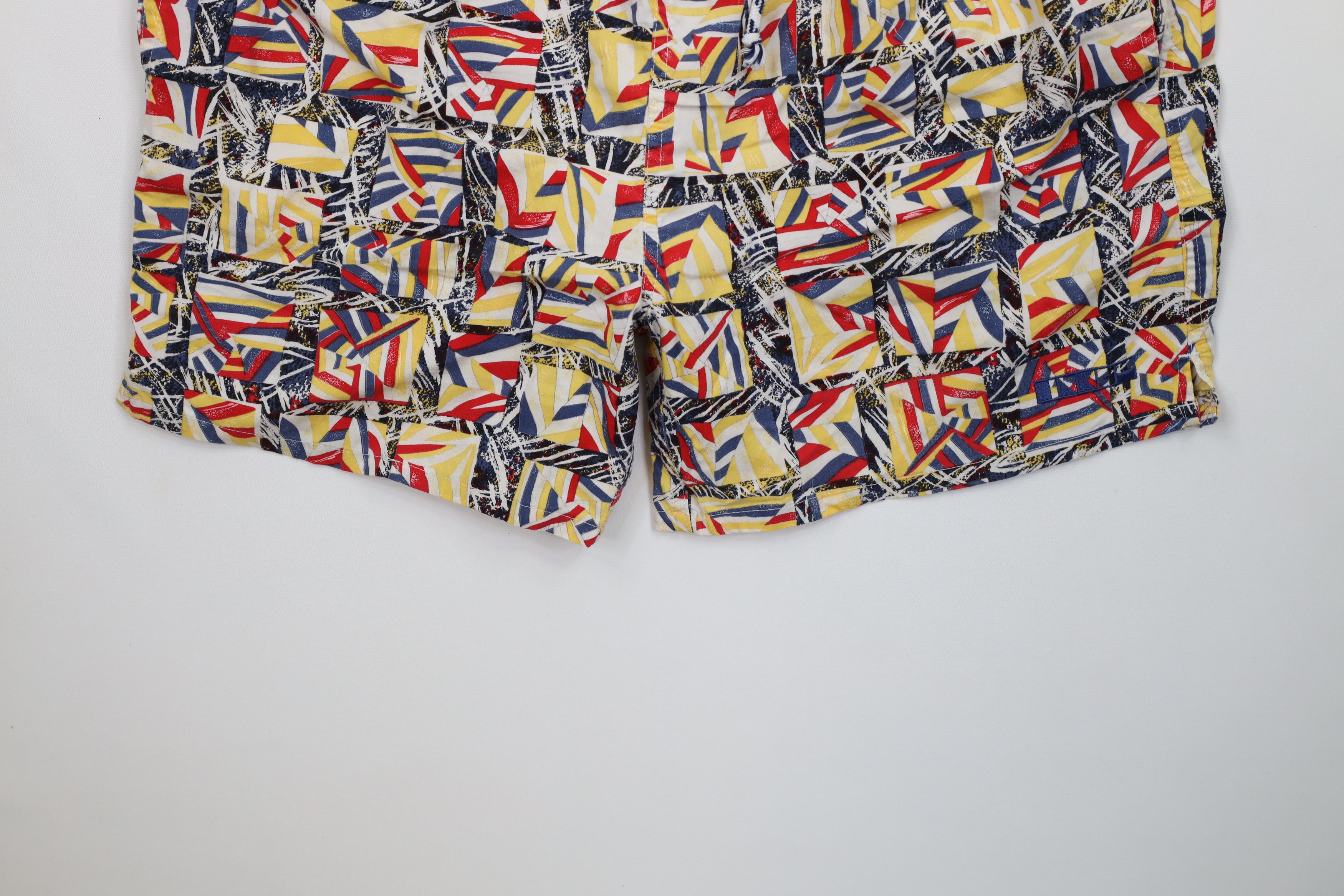 Vintage Vintage 90s Hobie Abstract Sailing Flags Lined Shorts Trunks Size US 32 / EU 48 - 4 Thumbnail