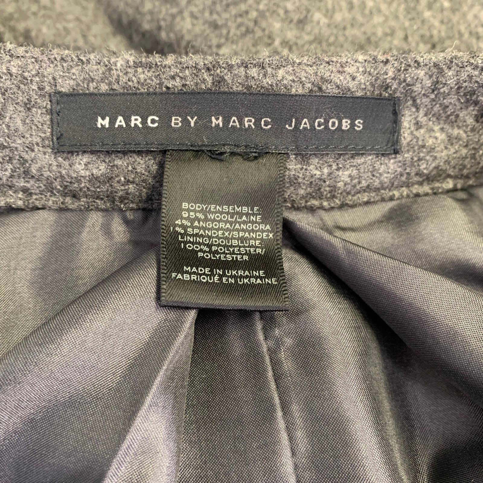 Marc by Marc Jacobs Size 8 Grey Wool A-Line Knee-Length Skirt Size 30" / US 8 / IT 44 - 3 Thumbnail