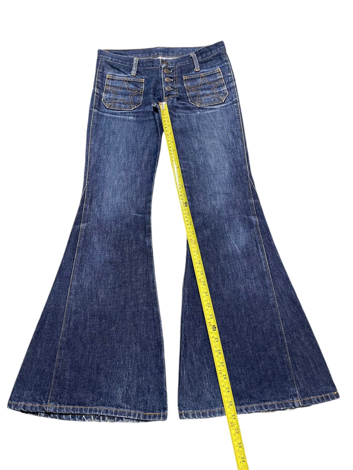 Hysteric Glamour Vintage Japanese Brand Blue Faded Wash Wide Leg Bell Bottom Size US 29 - 13 Thumbnail