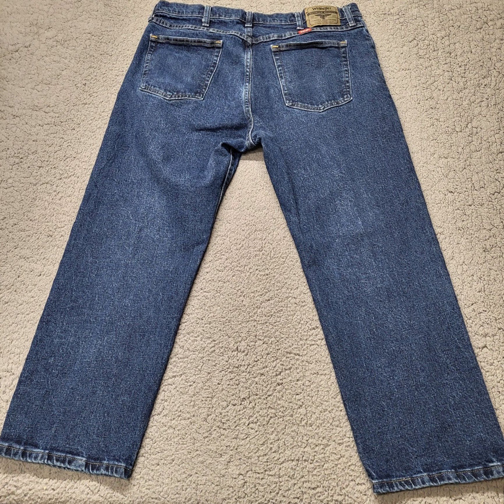 Wrangler Wrangler Jeans Regular Fit with Flex Mens W36×29 Dark Blue 1096FXVMF Five Star Premium Denim Five Star Regular Mens Jeans Dark Blue Size US 36 / EU 52 - 3 Thumbnail