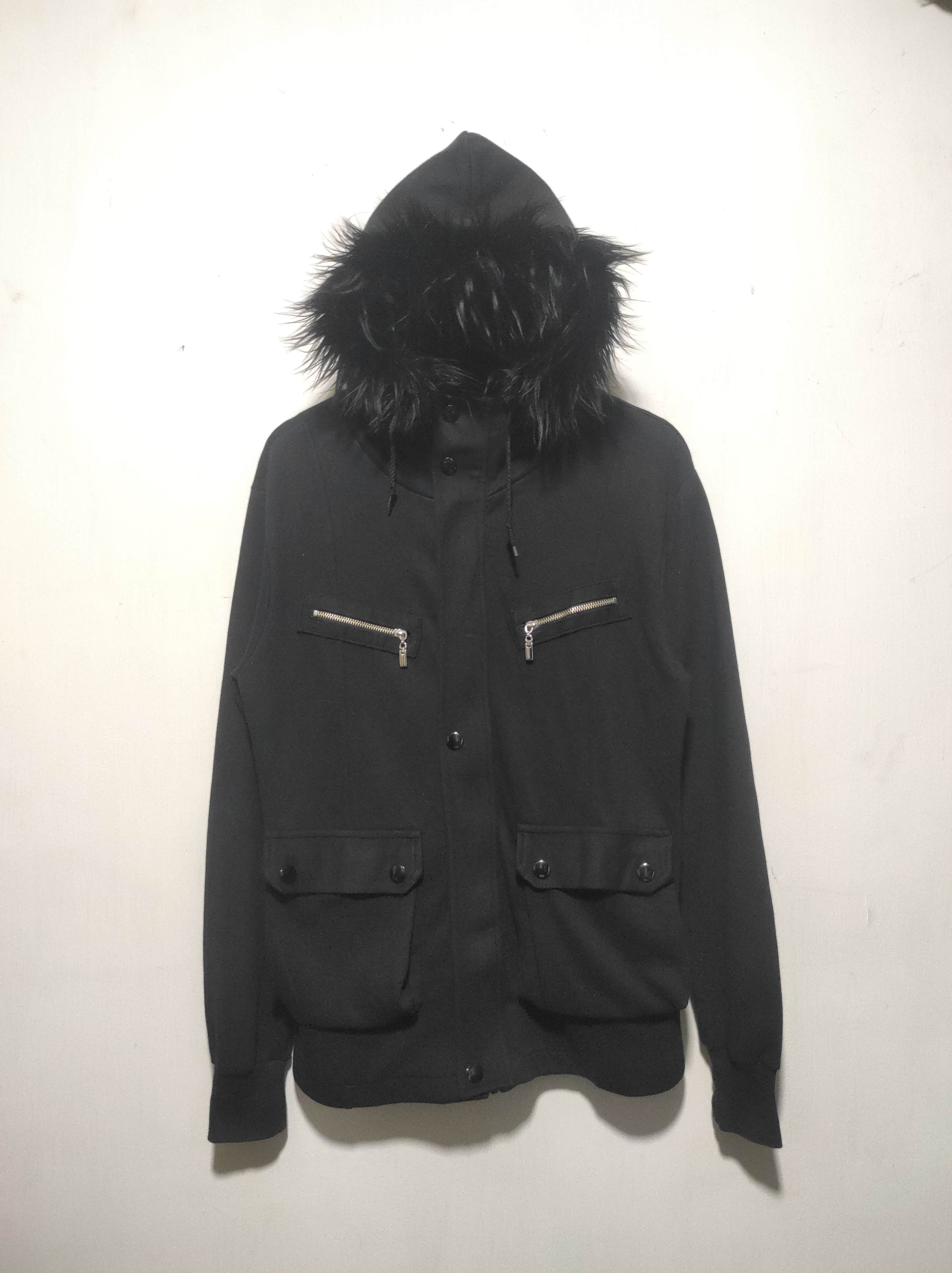 Hysteric Glamour Black Pocket Zip Fur Hoodie Parka LGB style Size US M / EU 48-50 / 2 - 2 Thumbnail
