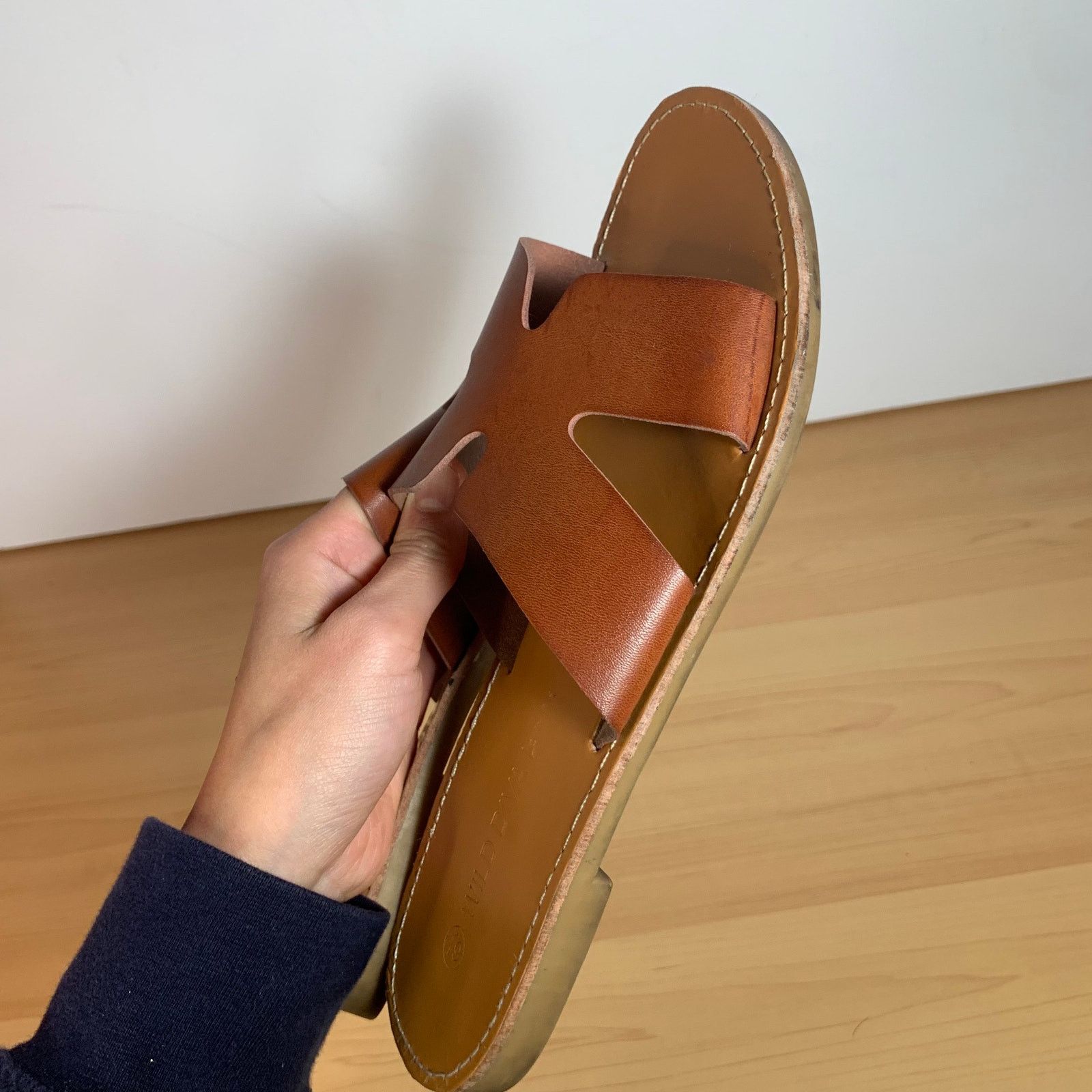 Other Women's Faux Leather Brown Slip-On Sandals Size 6.5 Size US 6.5 / IT 36.5 - 6 Thumbnail