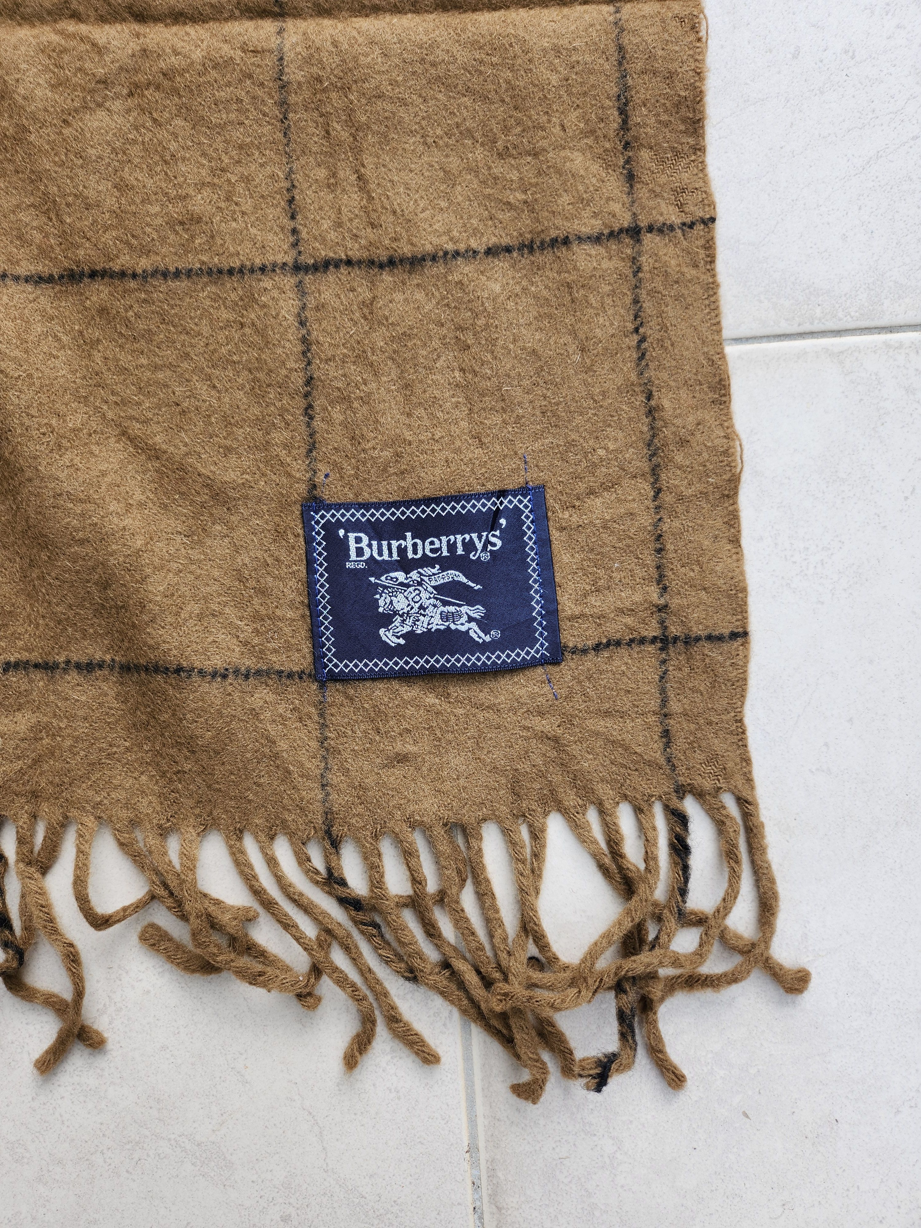 Burberry × Burberry Prorsum × Vintage 💥Vtg Burberry Big Scarves Blanket Wool Size ONE SIZE - 4 Thumbnail