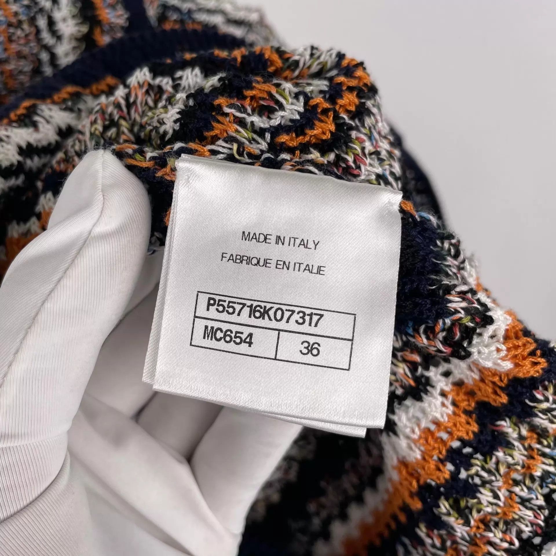Chanel CHANEL Striped Knit Cardigan 36 Size XS / US 0-2 / IT 36-38 - 4 Thumbnail