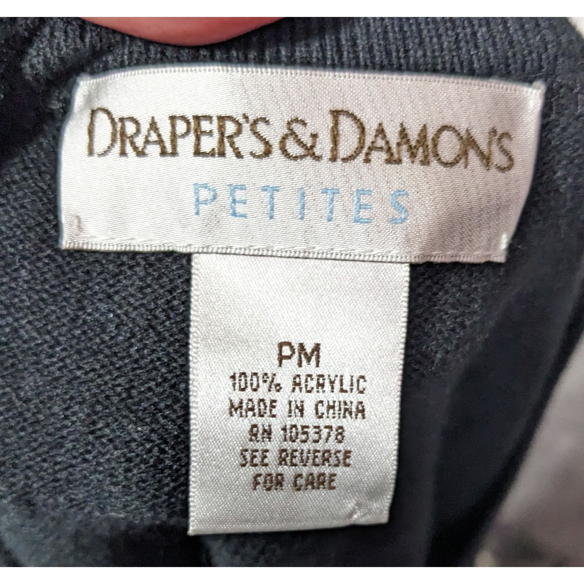 Other Vintage Draper's & Damon's Petite Black Button Up Cardigan Size M / US 6-8 / IT 42-44 - 3 Thumbnail