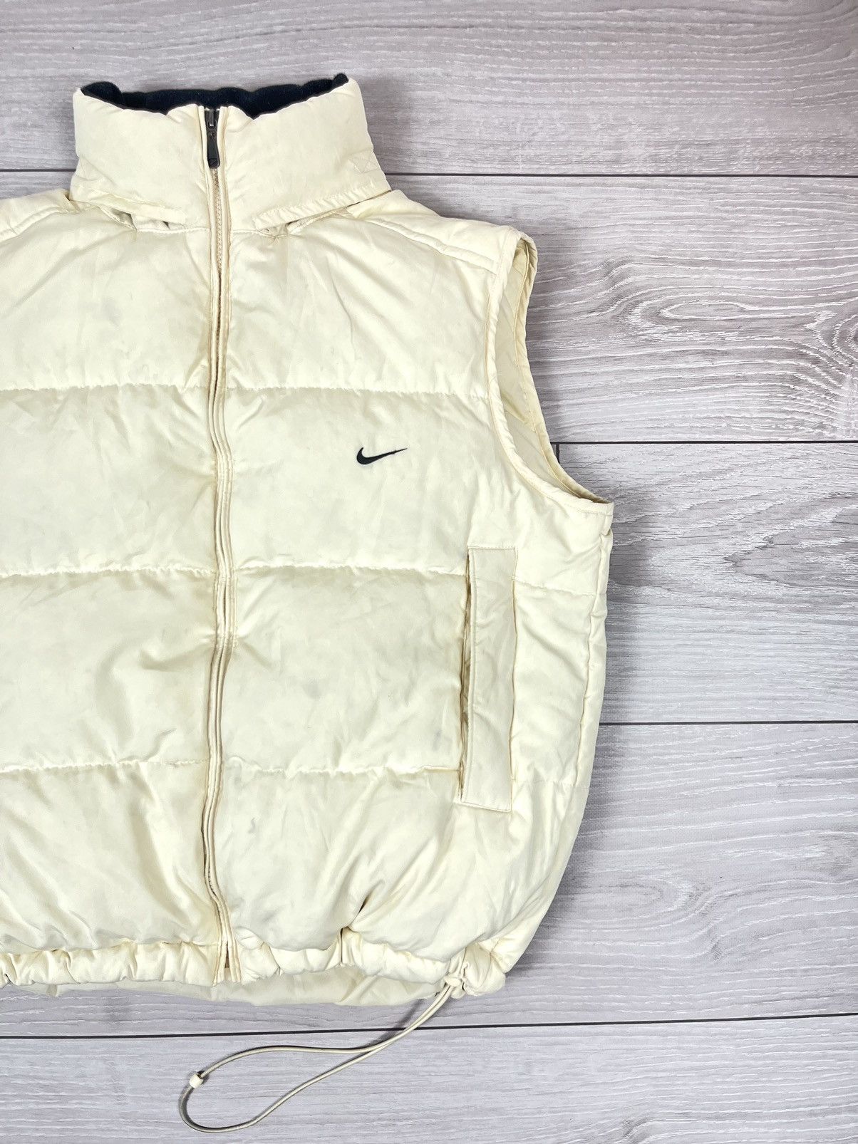 Nike Nike Vintage 00s Beige Puffer Down Vest Jacket Size US S / EU 44-46 / 1 - 2 Thumbnail