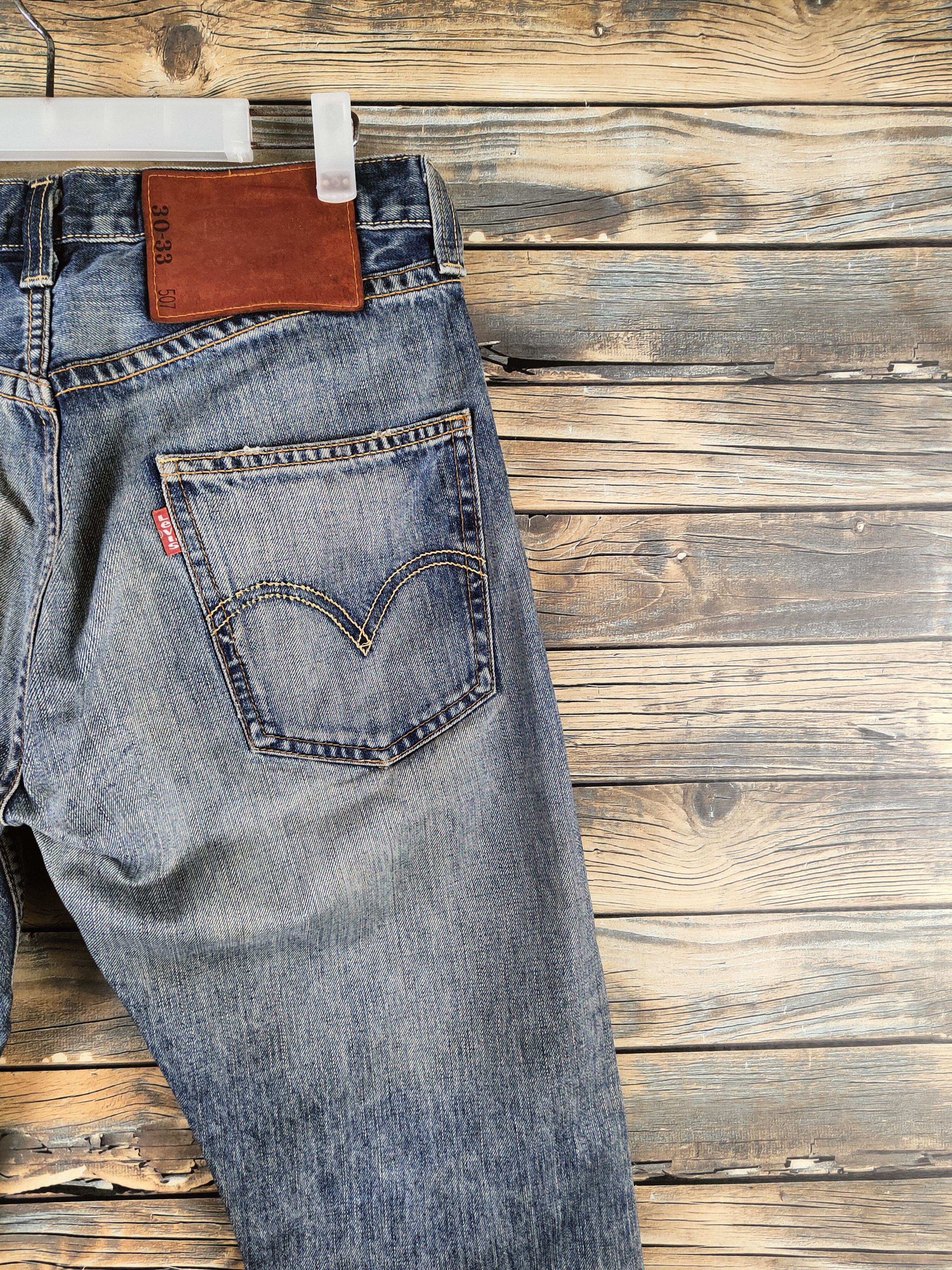 Levi's 507 Levi's Blue Distressed Ripped denim Jeans #S2813 Size US 30 / EU 46 - 11 Thumbnail