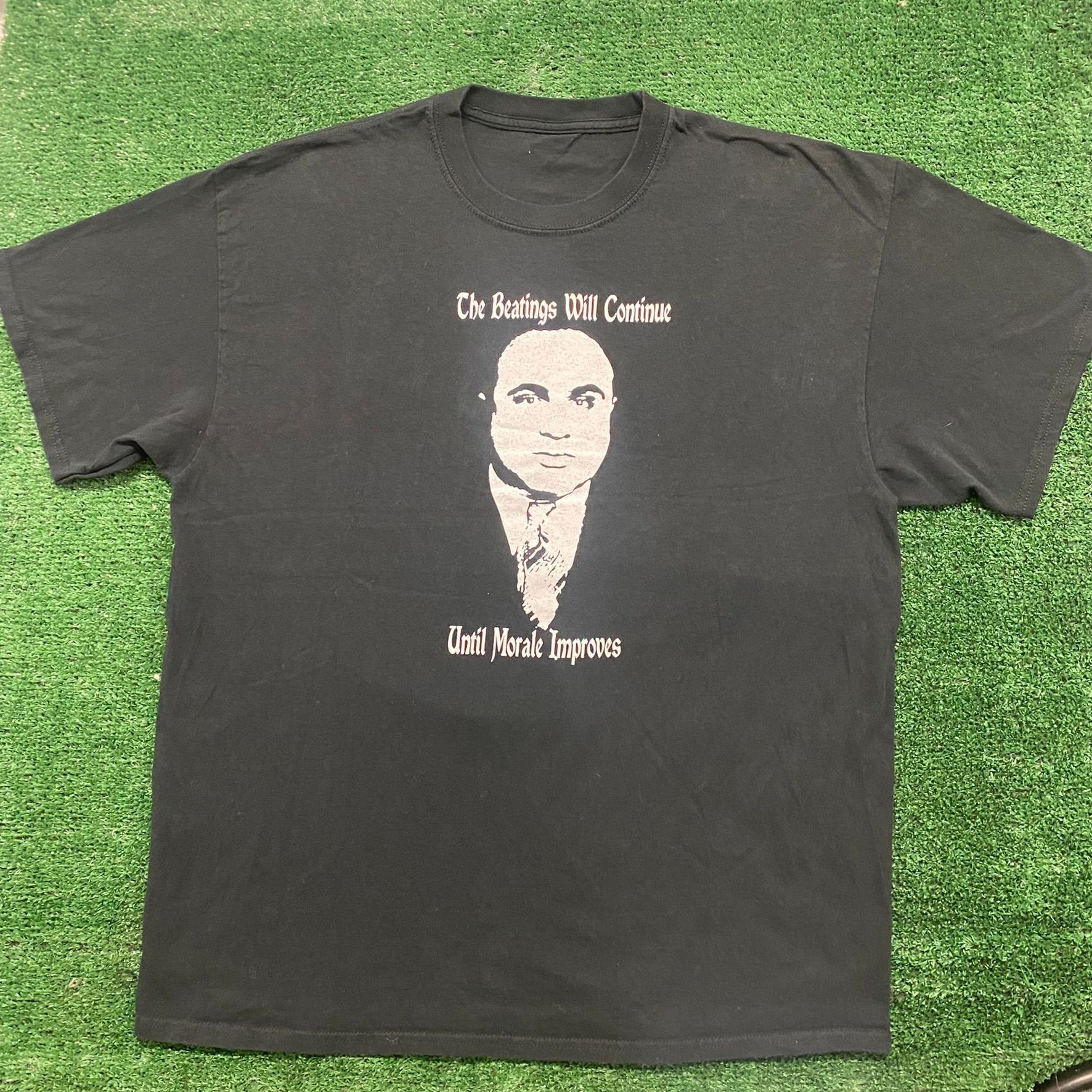 Other Vintage Y2K Al Capone Gangster Essential Drill Trap Punk Tee Size US L / EU 52-54 / 3 - 1 Thumbnail