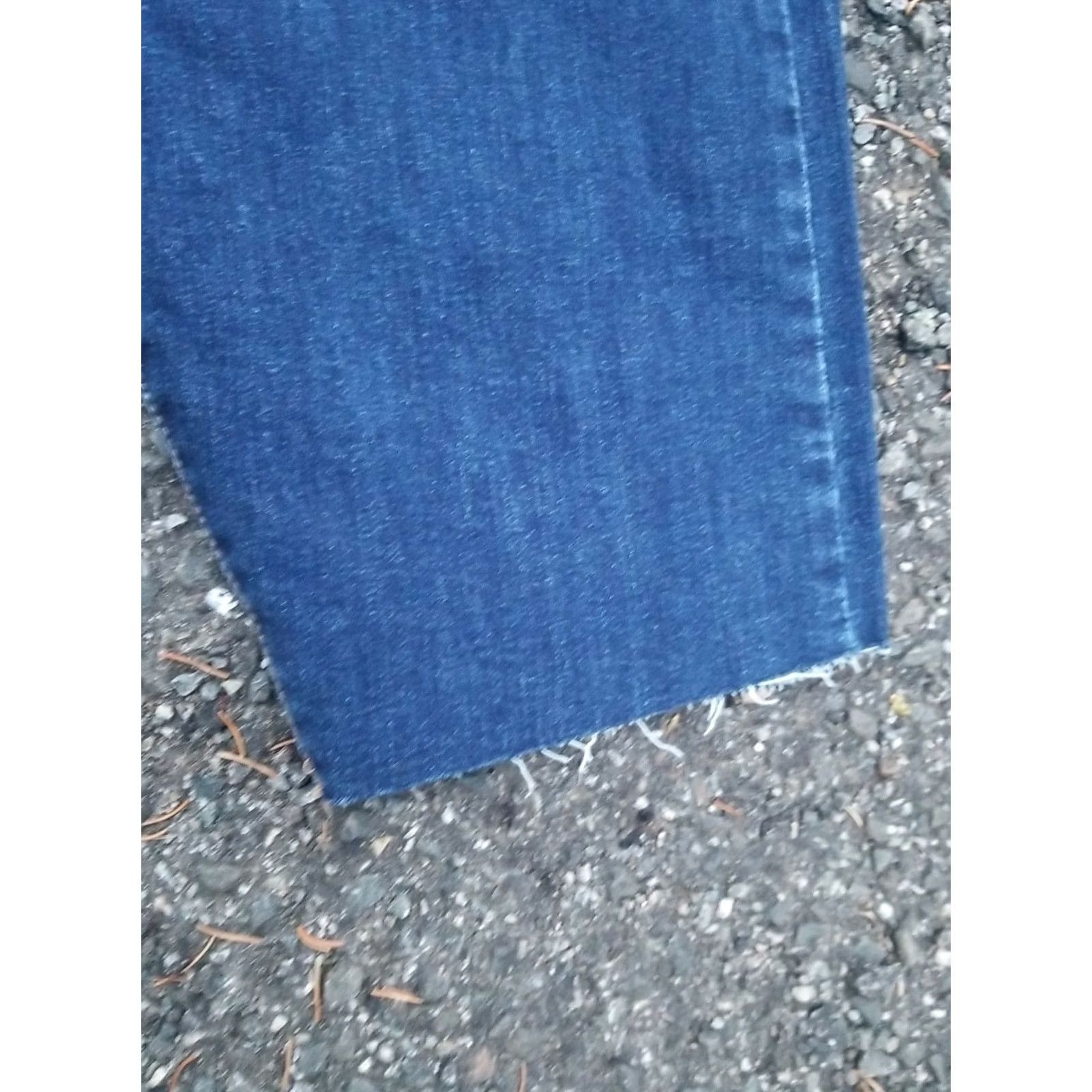 Levi's Levi’s Premium Wedgie Fit Skinny Jeans Women 22w Dark Wash Raw Hem Jeans 90s Retro Mens? Size 40" / US 18 - 3 Thumbnail