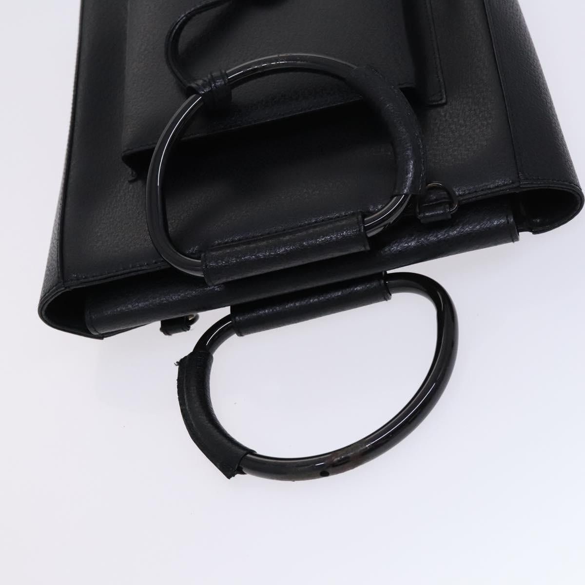 Gucci GUCCI Hand Bag Leather Black Size ONE SIZE - 6 Thumbnail