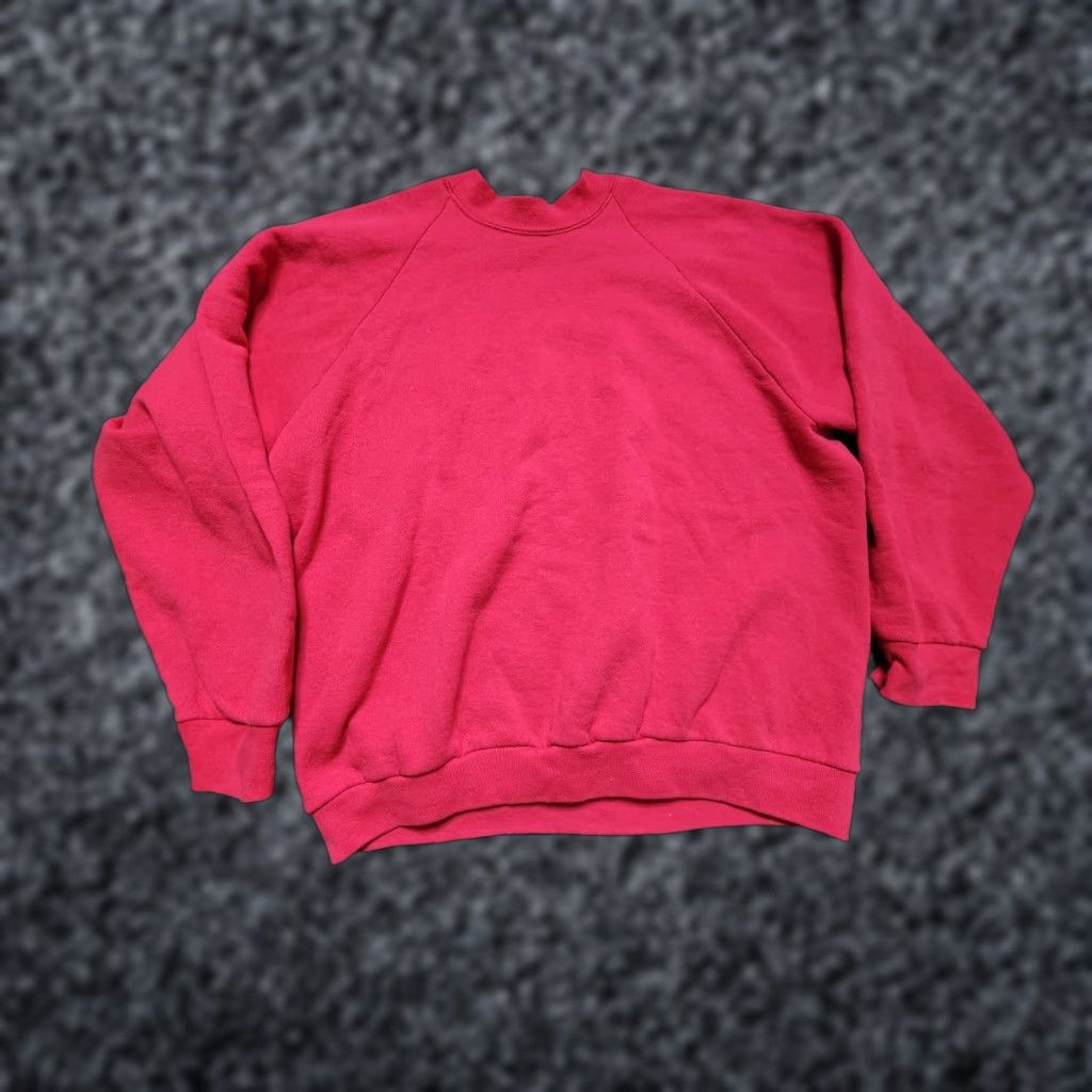 Fruit Of The Loom VINTAGE 90s Fruit of the Loom Womens L Crewneck Sweatshirt Red Size L / US 10 / IT 46 - 1 Thumbnail