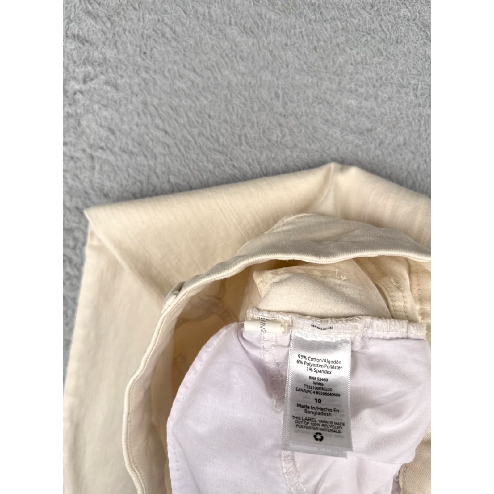 Vintage Time And Tru Jeans Women 10 Ivory Denim Wide-Leg High Rise Button Fly 30x24 Size 32" / US 10 / IT 46 - 7 Thumbnail