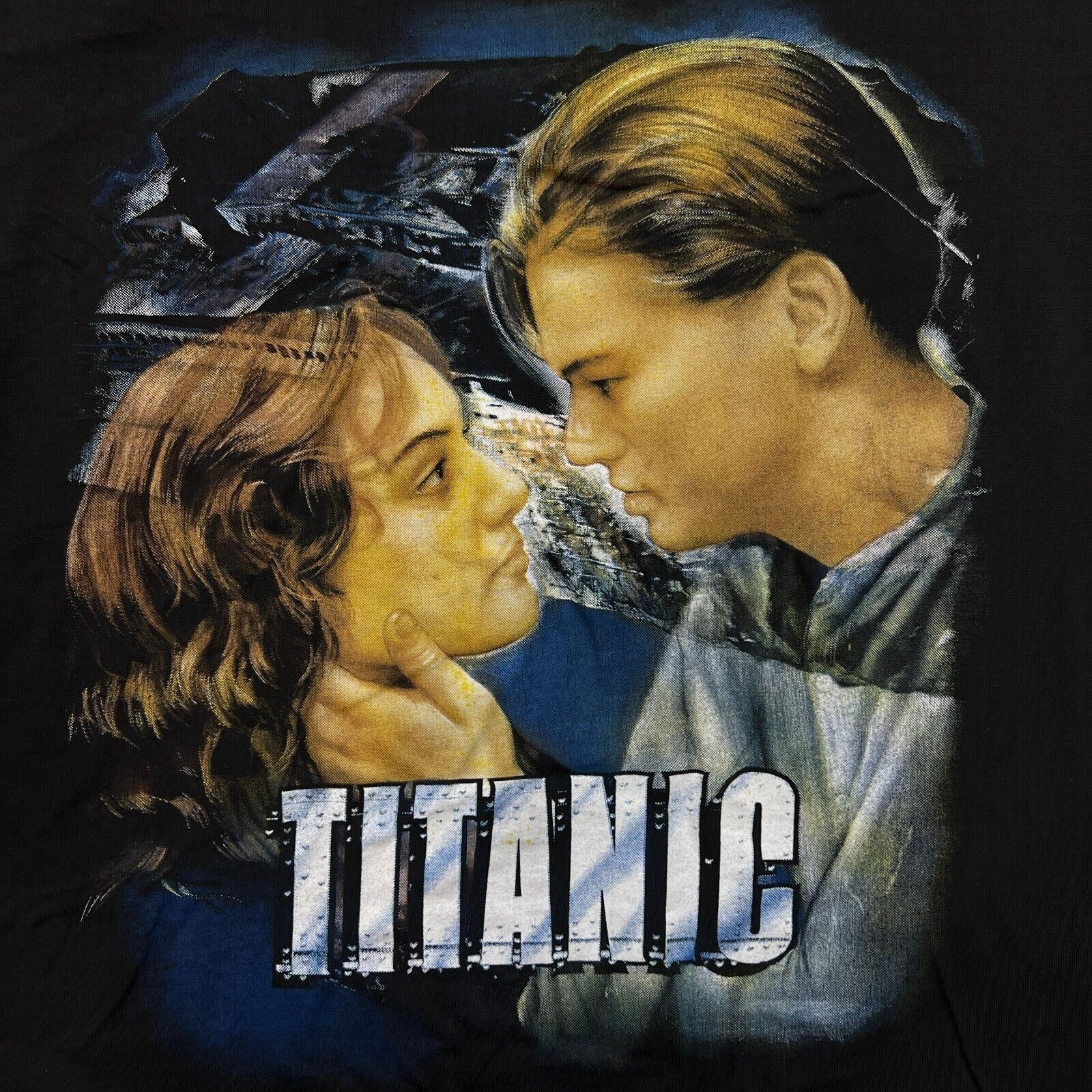 Universal Studios × Vintage 90s Titanic T Shirt Black Single Stitched Movie Promo Tee Size US L / EU 52-54 / 3 - 2 Thumbnail
