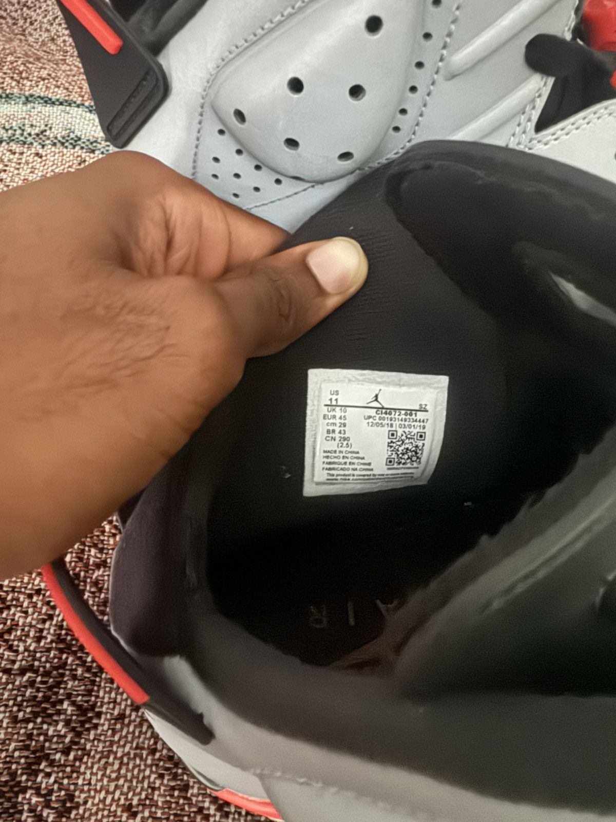 Jordan Brand Jordan 6 “Reflections of A Champion Size US 11 / EU 44 - 6 Thumbnail