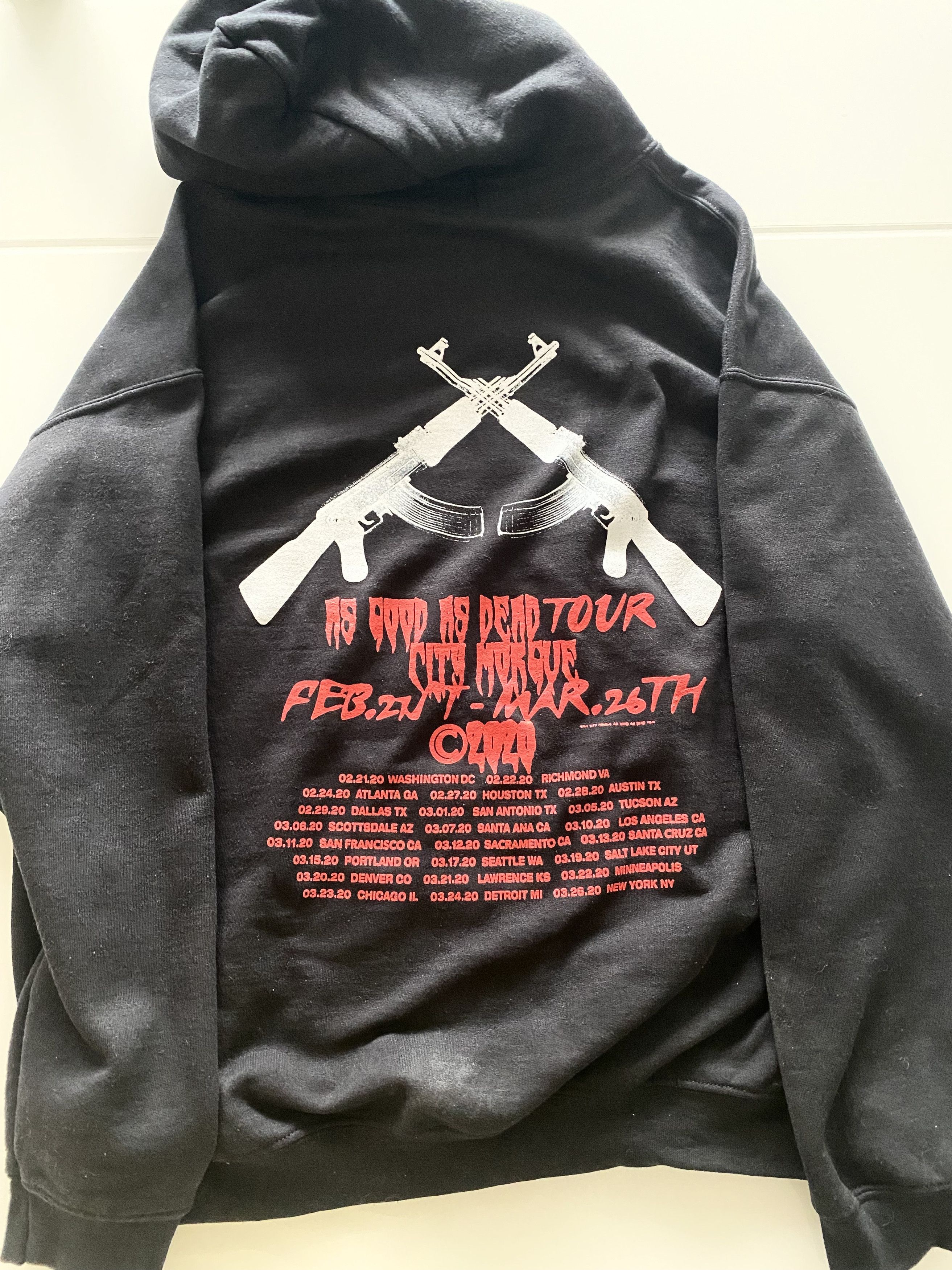 City Morgue City Morgue As Good As Dead Tour Hoodie Spider Web Skull Size US XL / EU 56 / 4 - 2 Thumbnail