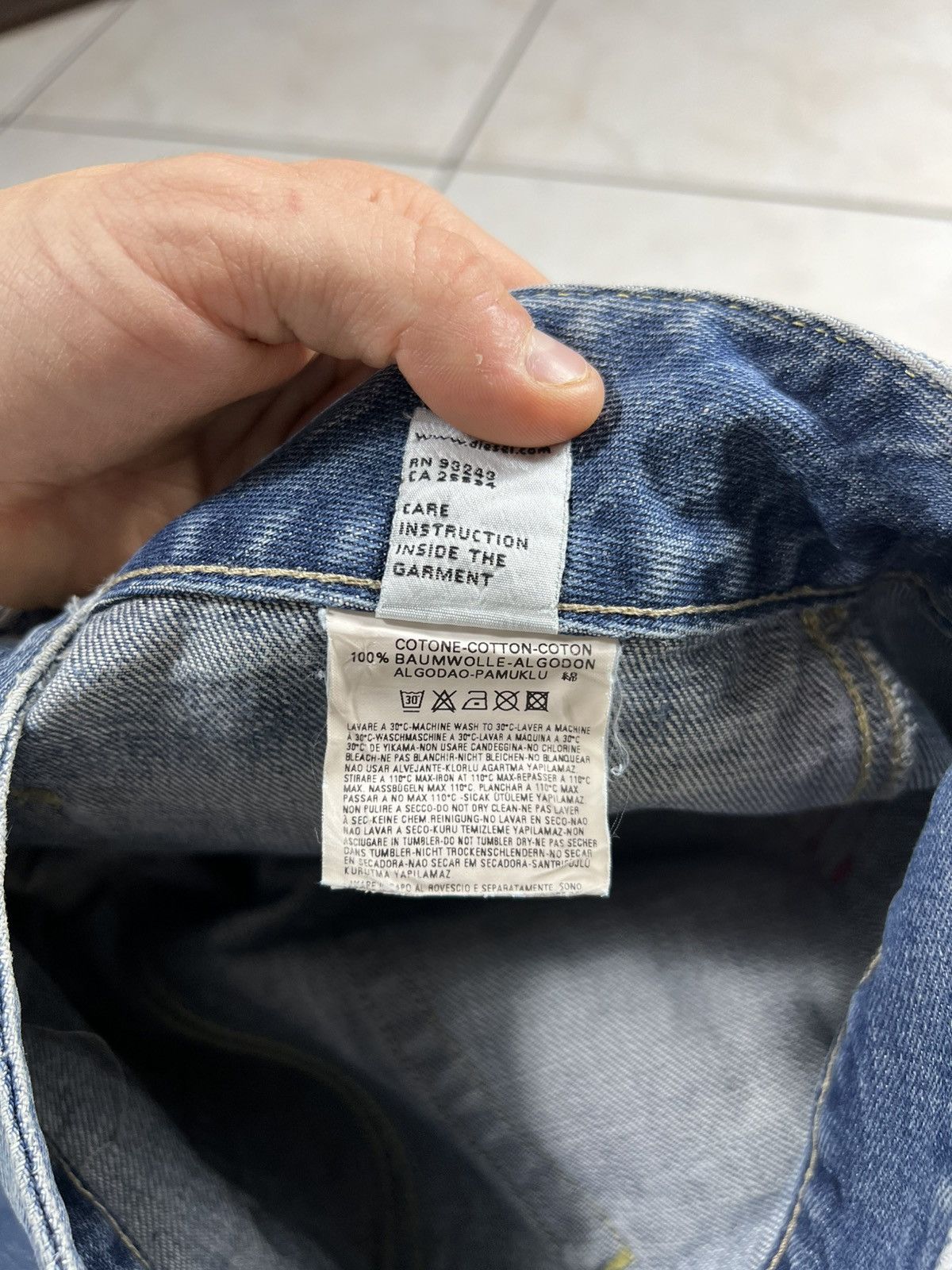 Diesel Vintage 90s Diesel y2k bootcut distressed denim jeans flared Size 29" - 18 Thumbnail