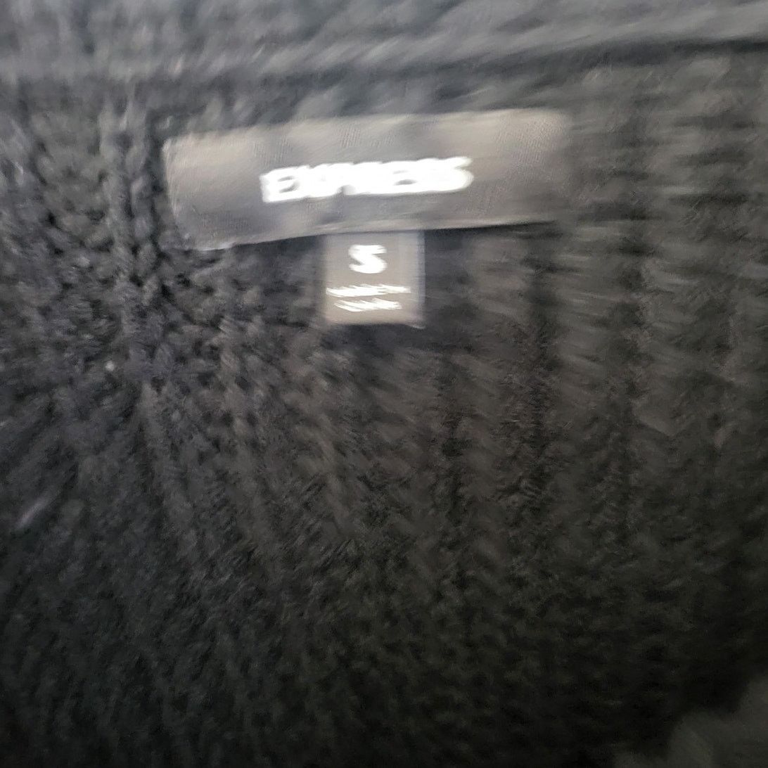 Express Express Black Short Sleeve Rib Knit Cowl Neck Sweater -Small Size S / US 4 / IT 40 - 2 Thumbnail