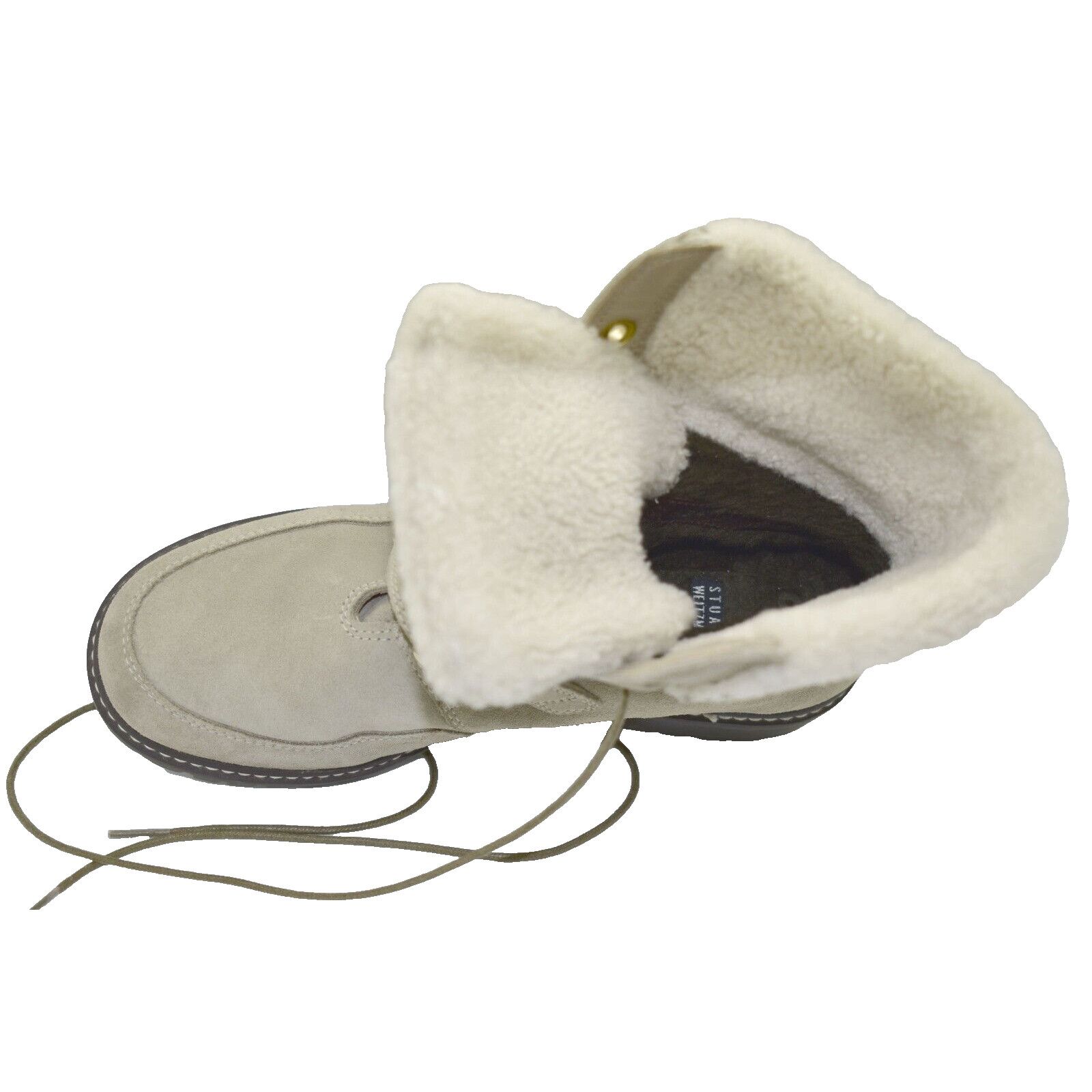 STUART WEITZMAN Ash Suede Faux Fur Lace Up Boot Shoes Size