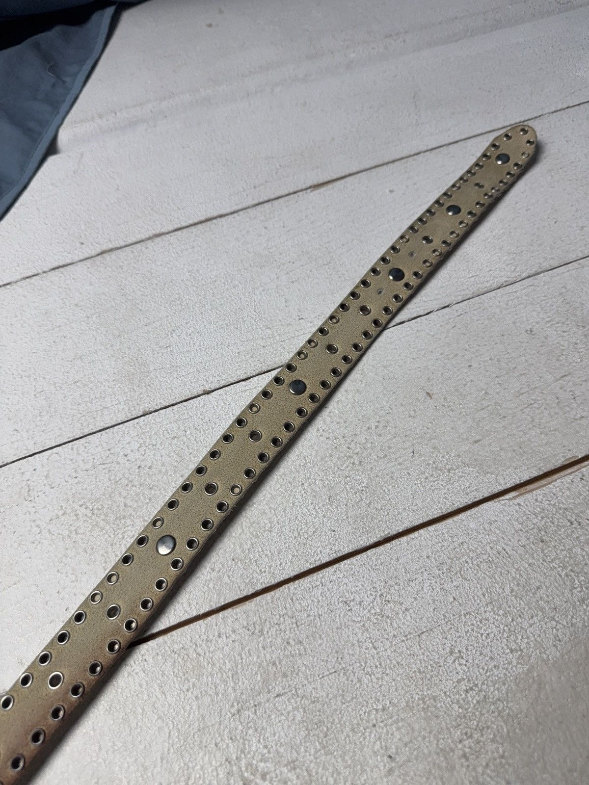 Hysteric Glamour Vintage Leather Belt Y2K Rhinestones Punk Metal Avant Garde Size ONE SIZE - 8 Thumbnail