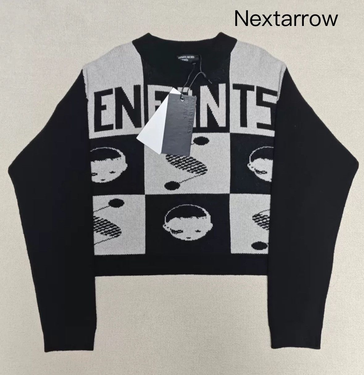 Enfants Riches Deprimes Enfants Riches Deporimes Black and White Wool Sweater Size US L / EU 52-54 / 3 - 1 Thumbnail