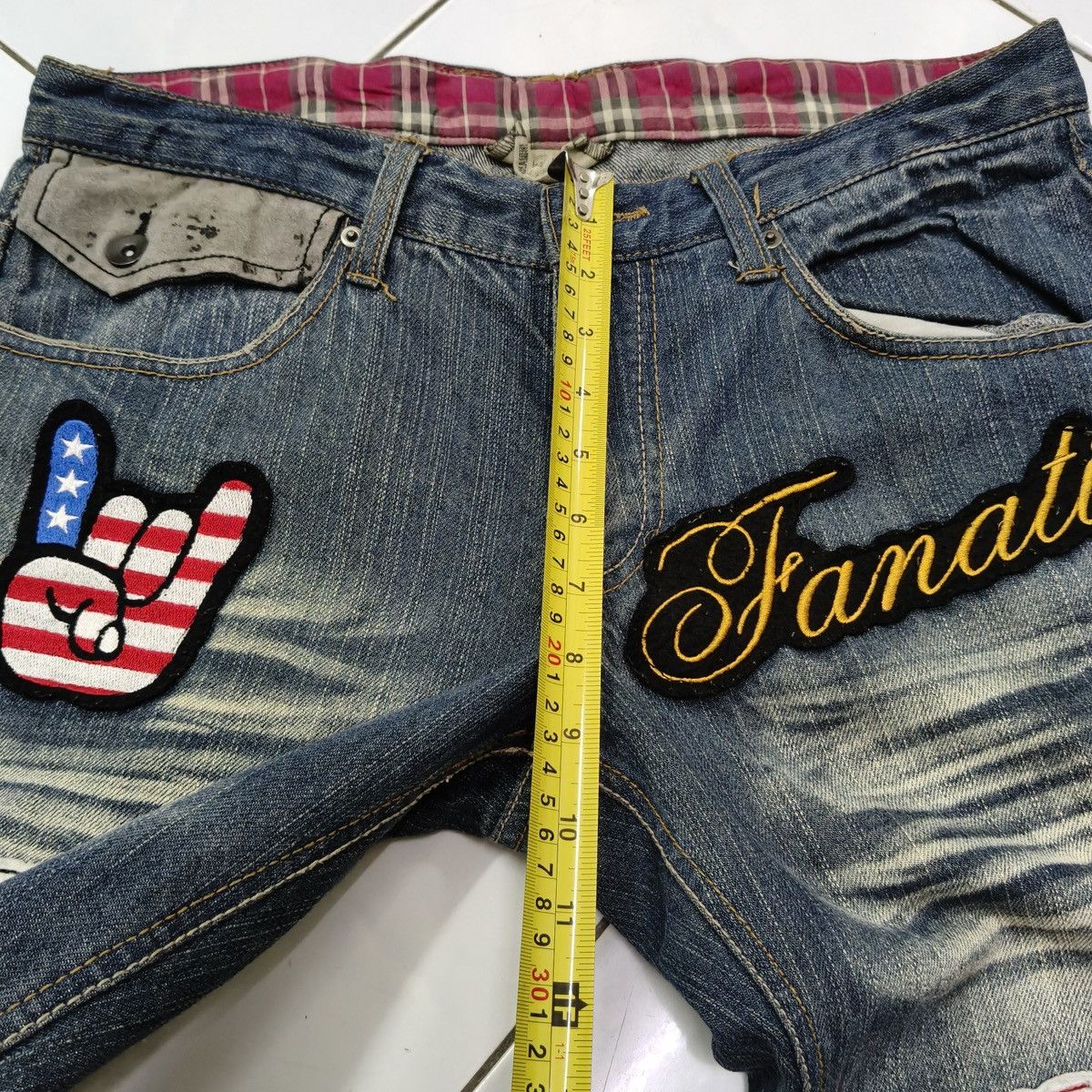 Japanese Brand Vintage Y2K Japanese Gumu Intl Patches Punk Style Denim Size US 32 / EU 48 - 19 Thumbnail