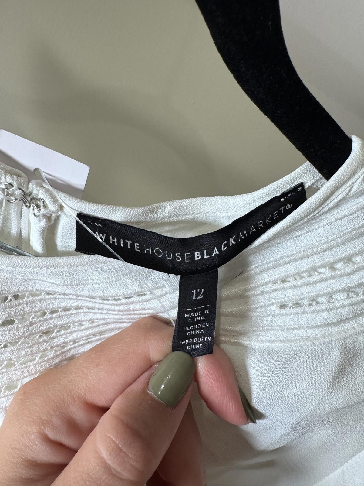 Other White House Black Market Women's White Blouse Size 12 Size XL / US 12-14 / IT 48-50 - 3 Thumbnail