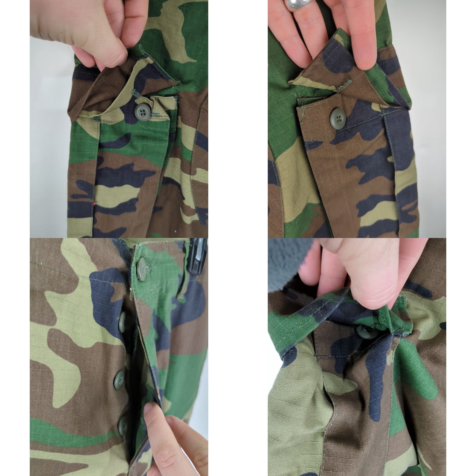 Vintage Vanguard Men’s BDU Pants Camo Camouflage Cargo Button Fly 30x30 Gray Regular Pants Mens Size US 30 / EU 46 - 11 Thumbnail