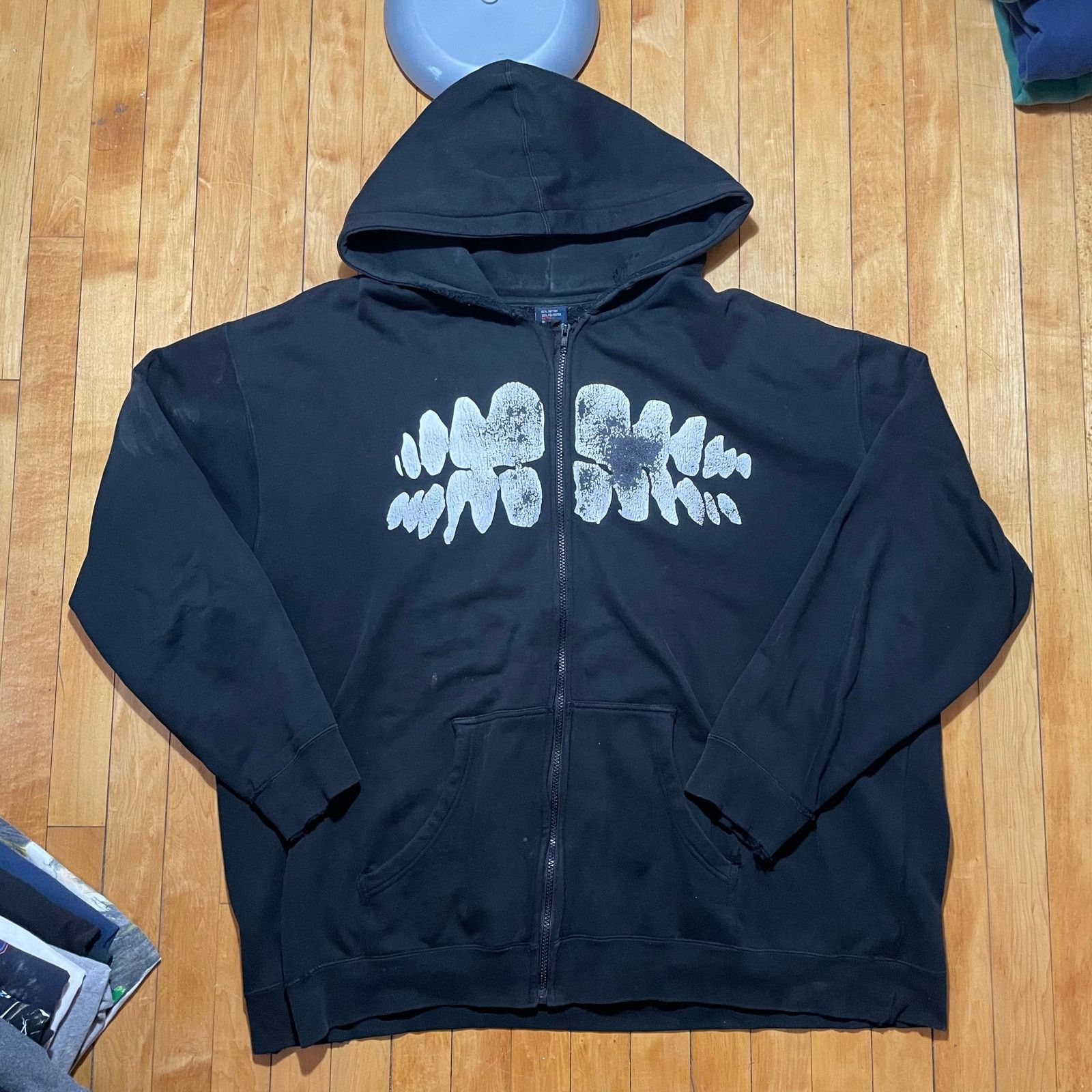 Hook-Ups × Vintage 90s Distressed Teeth Skater Grunge Full Zip Hoodie size 2xl Size US XXL / EU 58 / 5 - 1 Thumbnail