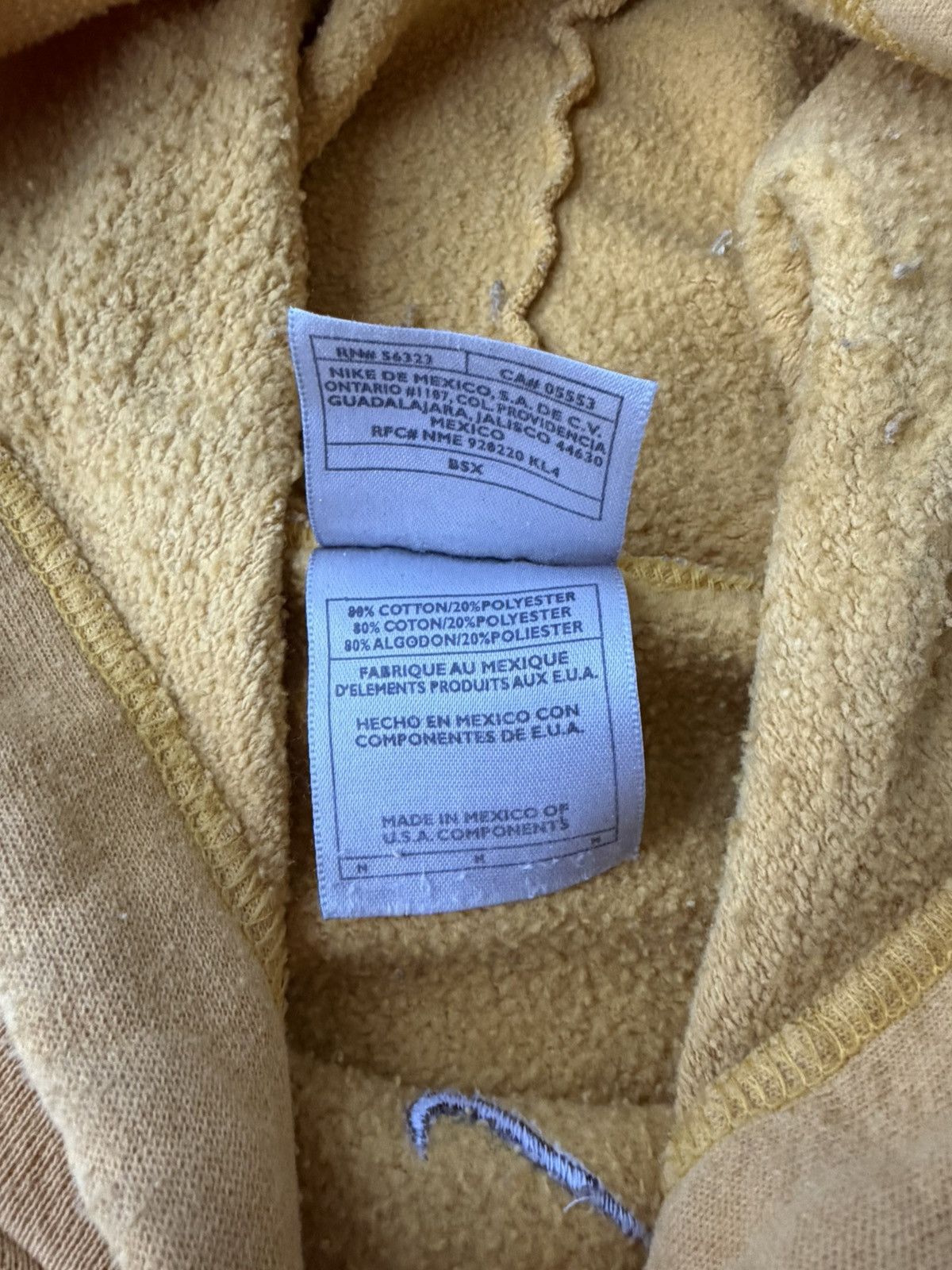 Nike Y2K Nike Center Swoosh Yellow Hoodie Size US M / EU 48-50 / 2 - 7 Thumbnail