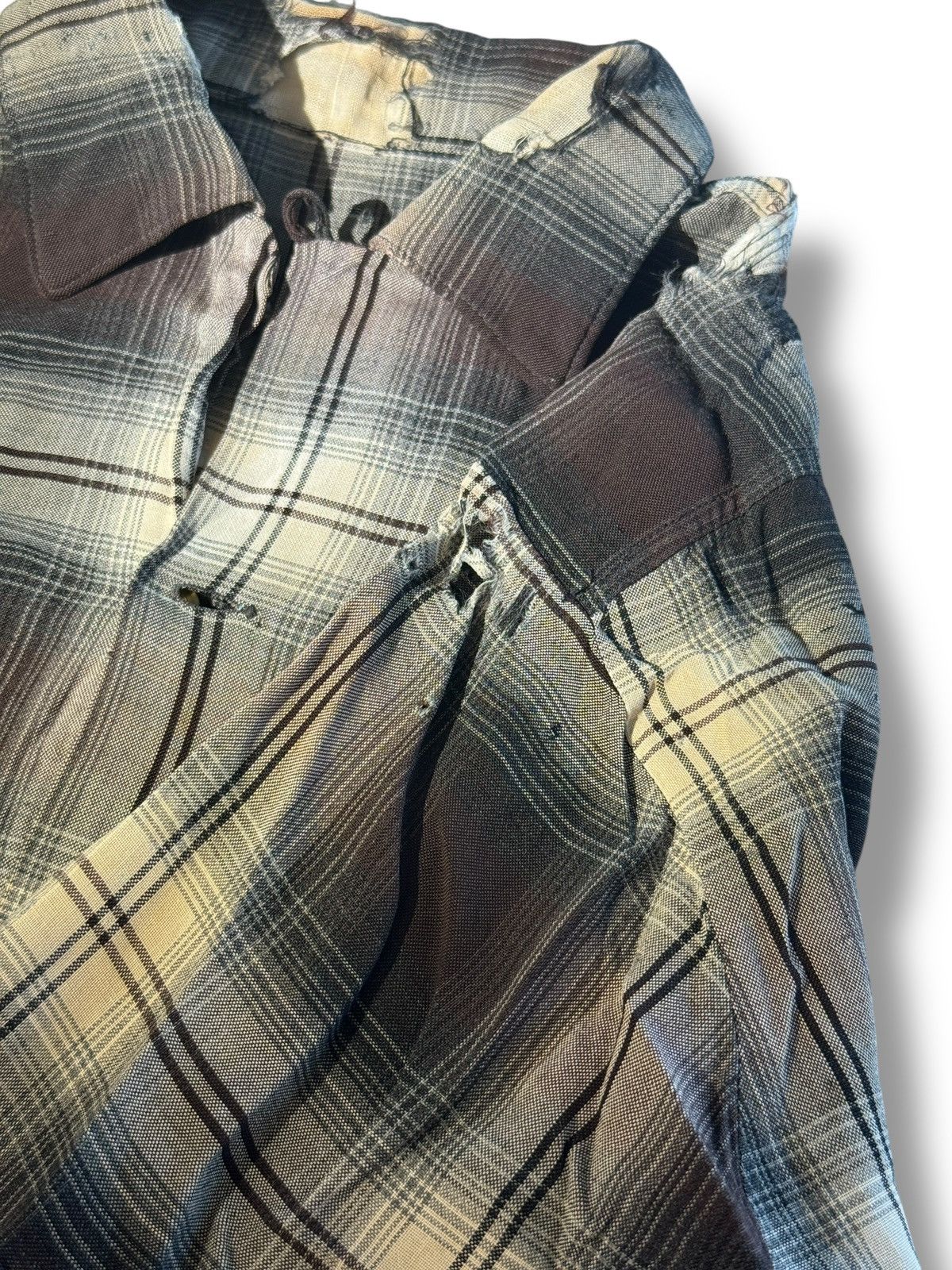 Other *RARE* VINTAGE 70s 80s RAYON COTTON FLANNEL SHIRT THRASHED Size US L / EU 52-54 / 3 - 10 Thumbnail
