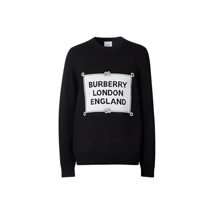 Burberry Burberry Black Wool Knit Sweatshirt for Men Size US M / EU 48-50 / 2 - 1 Thumbnail