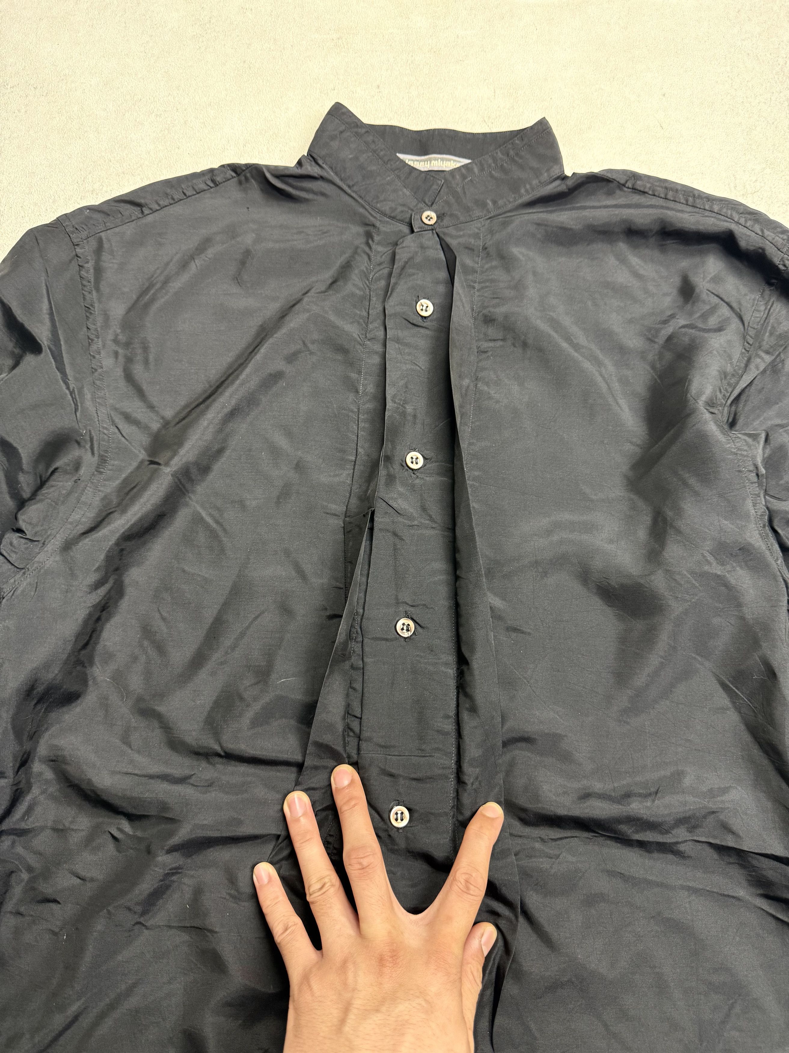 Issey Miyake Vintage 90s Issey Miyake Black Shirt Size US M / EU 48-50 / 2 - 3 Thumbnail