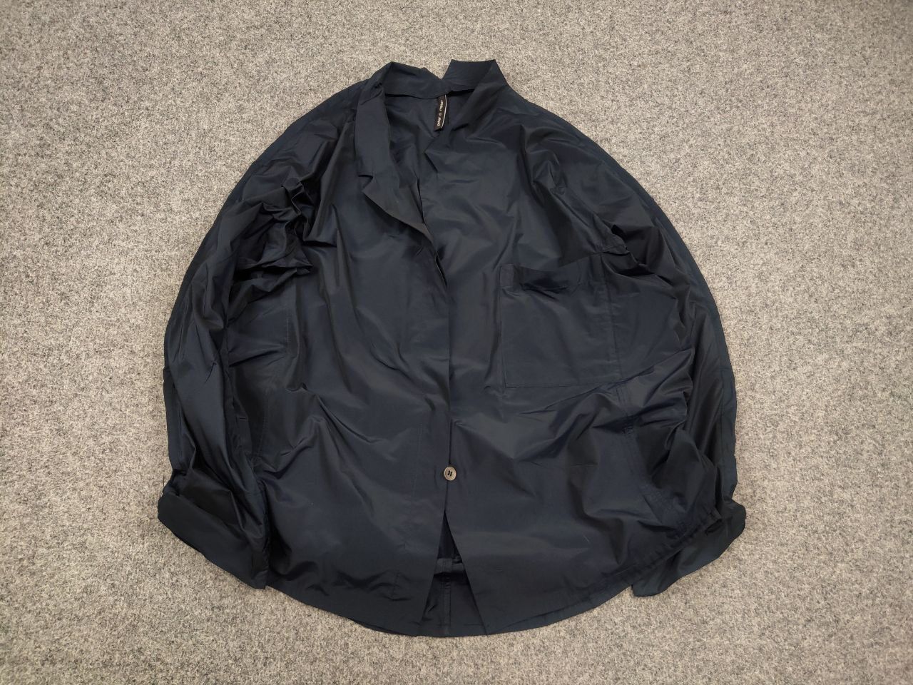 Vintage Peter O. Mahler Designer Asymmetrical Navy Jacket Minimalist Size L / US 10 / IT 46 - 2 Thumbnail