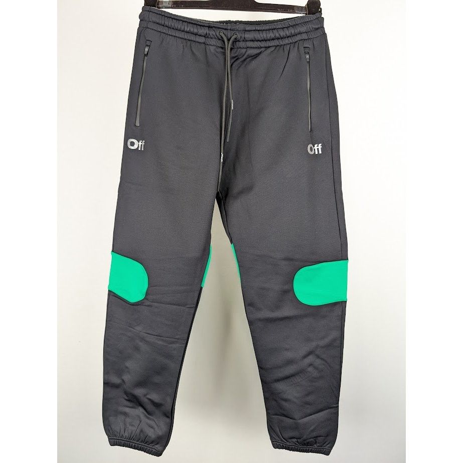 Off-White o1rshd1 Q:2 / Diag Outl Block Sweatpant & Jogger Black/Green Size US 32 / EU 48 - 2 Thumbnail