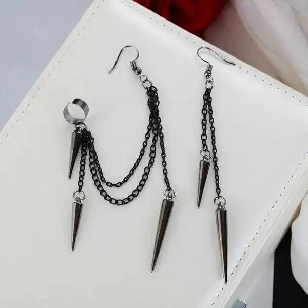 Other Black Geometric Cone Earring Size ONE SIZE - 1 Thumbnail