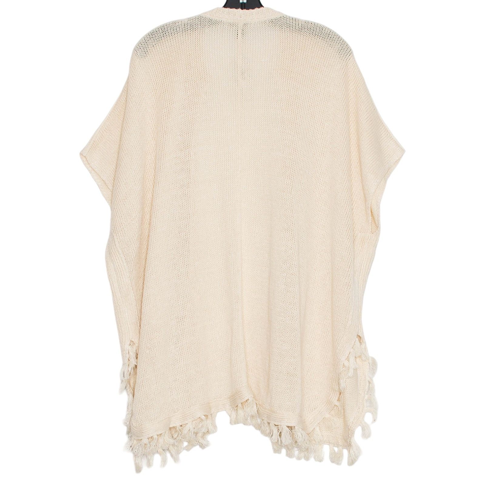 J.Crew NWT J Crew Linen Cardigan Sweater Open Front Ruana Cream S/M Size M / US 6-8 / IT 42-44 - 3 Thumbnail