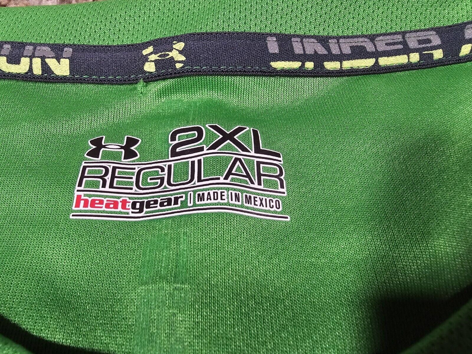 Under Armour Under Armour Run heat gear 2XL Short sleeve Green shirt Size US XXL / EU 58 / 5 - 4 Thumbnail