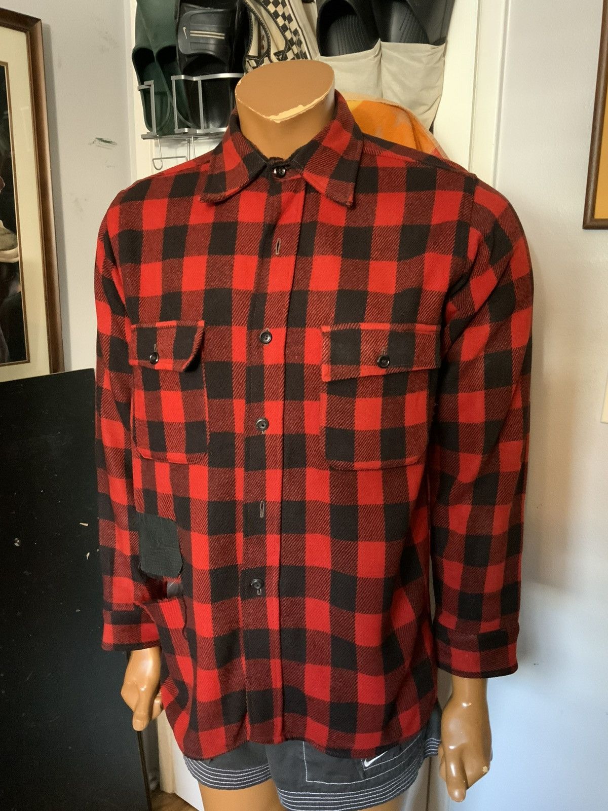 Vintage VTG 40s 50s Buck Skein Joe Buffalo Plaid Wool Flannel Shirt Size US S / EU 44-46 / 1 - 11 Thumbnail