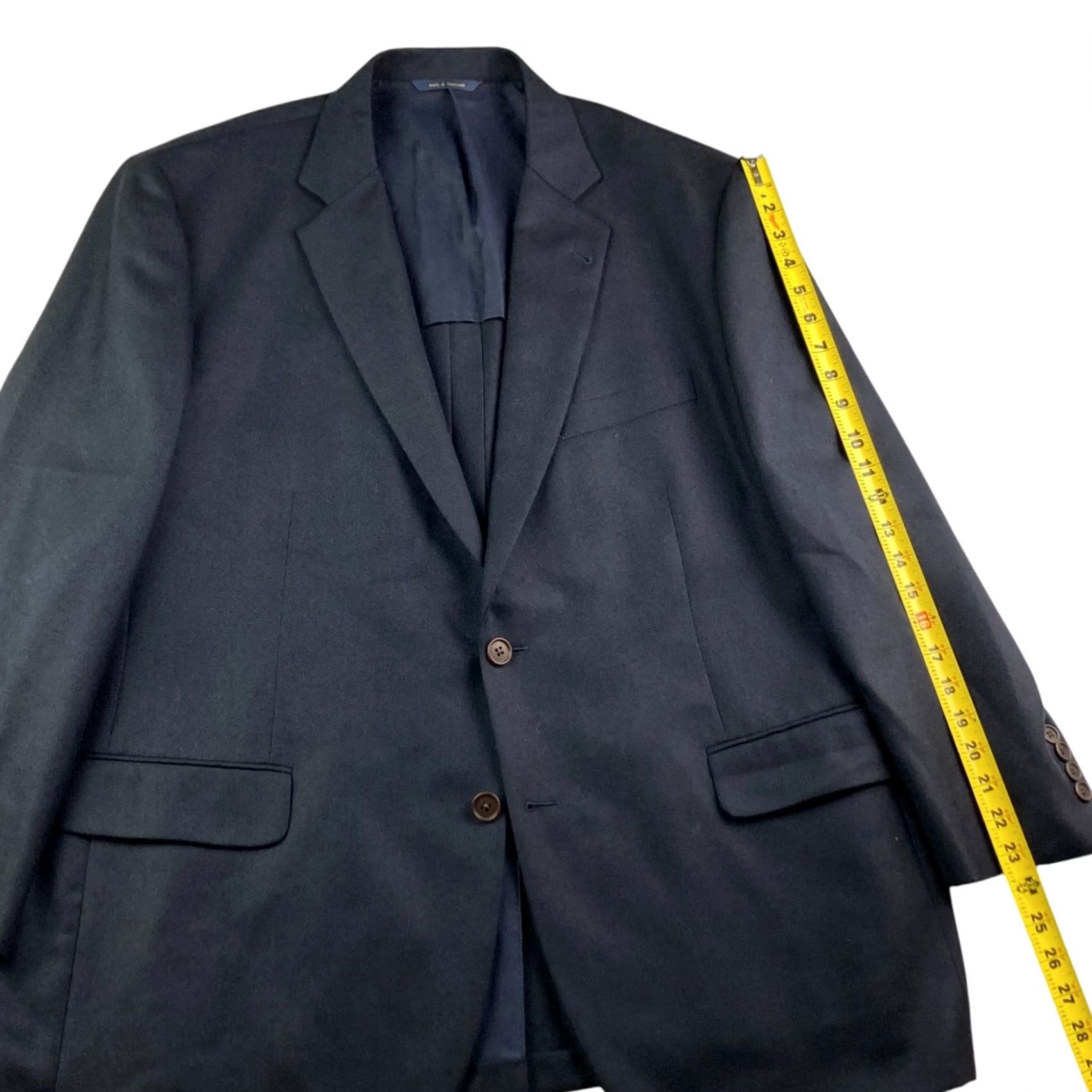 Brooks Brothers Brooks Brothers Men's Madison Wool Flannel Blazer Jacket Navy Blue 48 R Size 48R - 7 Thumbnail
