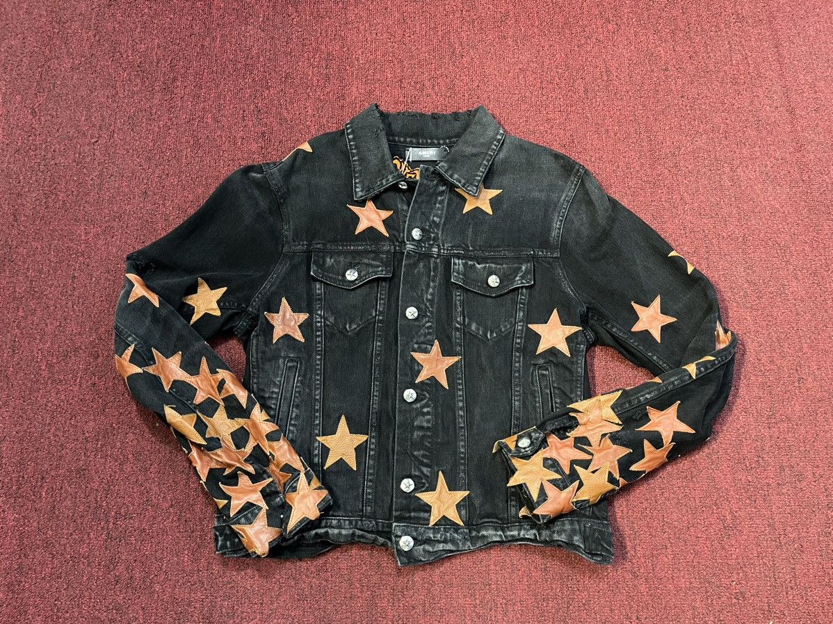 image of Alchemist Denim Star Jacket Black/brown, Men's (Size Large)