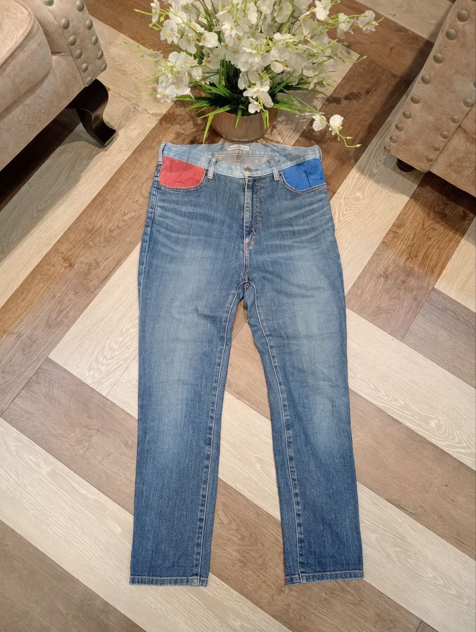Tsumori Chisato TSUMORI CHISATO by ISSEY MIYAKE STRETCH BLUE JEANS Size US 31 - 1 Thumbnail