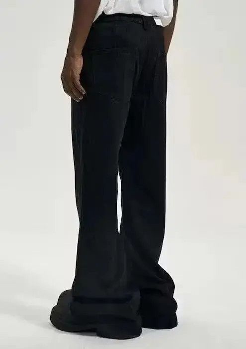 Jean Black Chunky Flared Denim Jeans Size US 32 / EU 48 - 2 Thumbnail
