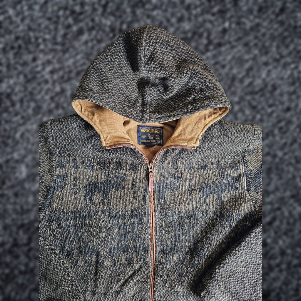 Vintage VINTAGE Woolrich Jacket Brown Fleece Hooded Full Zip Womens L Size L / US 10 / IT 46 - 1 Thumbnail