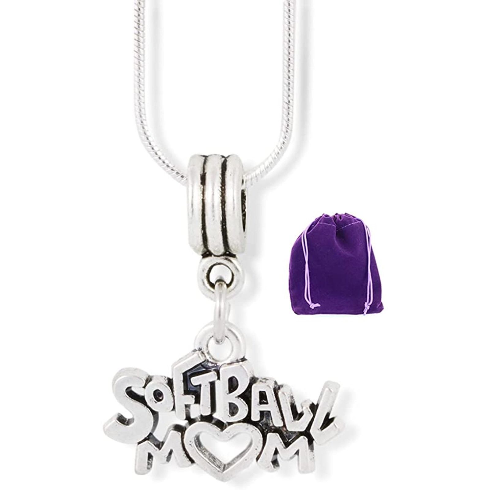 & Other Stories Softball Mom Charm Snake Chain Sports Necklace Size ONE SIZE - 1 Thumbnail